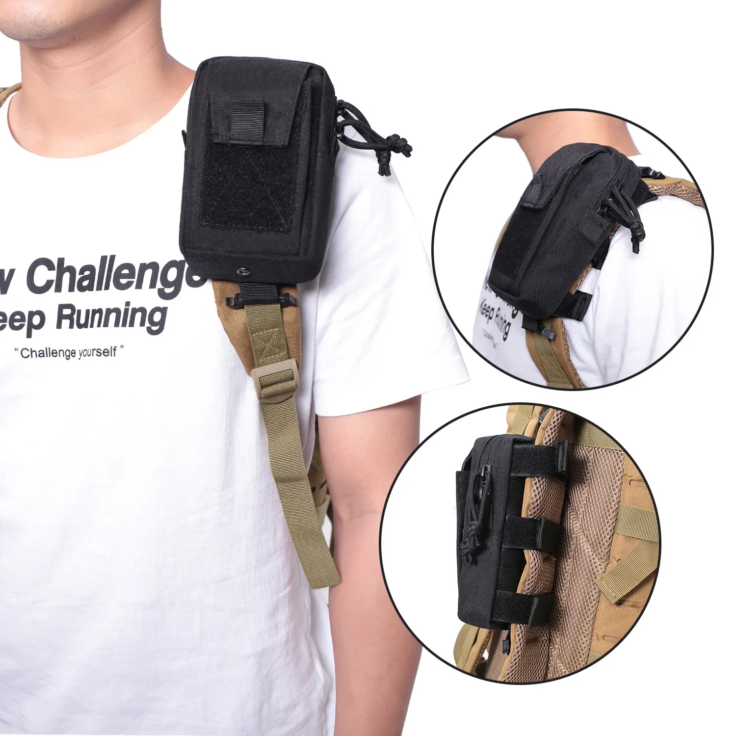 Edc Carry Belt - Pasek do plecaka Molle z uchwytem
