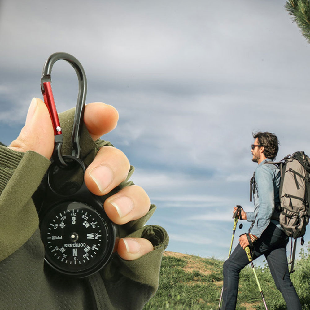 Compass Keychain Mini - Mini kompas survivalowy z karabińczykiem, przenośny