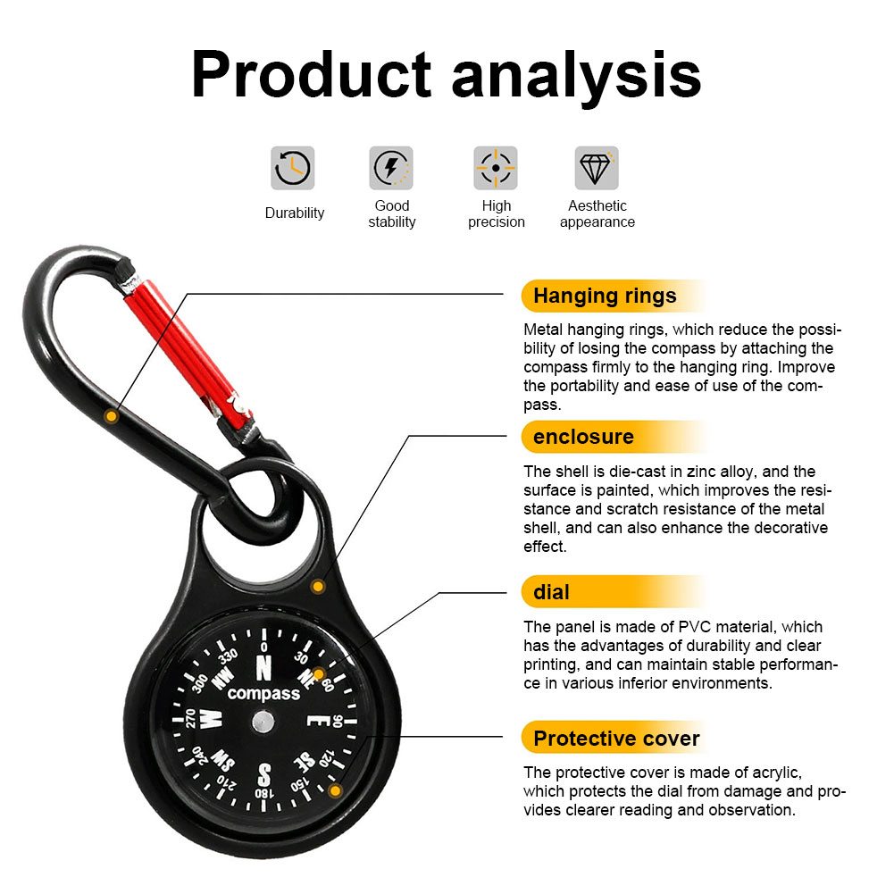 Mini kompas survivalowy z kara – Compass Keychain Mini recenzja i cena