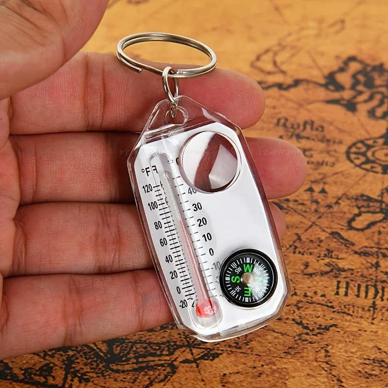 Kompas brelok 3 w 1, przenośny – Compass Keychain Mini recenzja i cena