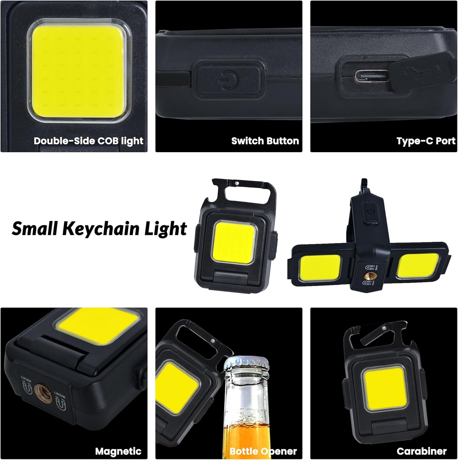 Mini Latarka Brelokowa COB Świ – Keychain Flashlight recenzja i cena